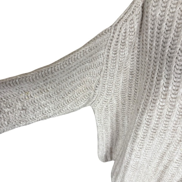 Free People Womens Sweater Size Medium Beige Cropped Turtleneck Cozy Boho - Picture 4 of 11